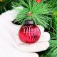 12 Pieces Glass Red Christmas Ornaments For Tree Decoration